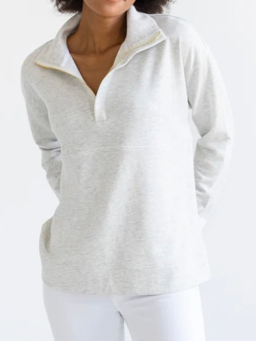 Alice Walk Zip-Up Sweatshirt in Heather Grey